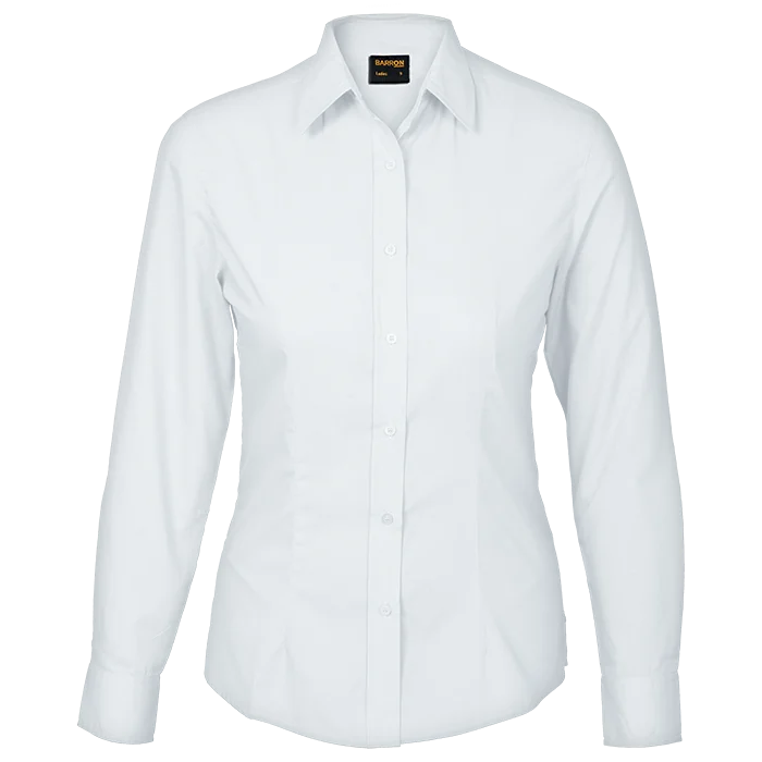 Basic Poly Cotton Blouse Long Sleeve Ladies